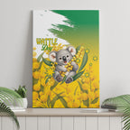 Australia Wattle Day Canvas Wall Art Acacia Pycnantha Cute Koala