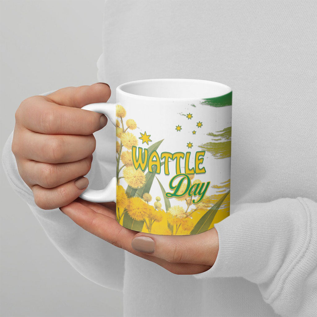 Australia Wattle Day Personalised Ceramic Mug Acacia Pycnantha Cute Koala