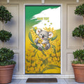 Australia Wattle Day Personalised Door Cover Acacia Pycnantha Cute Koala