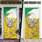 Australia Wattle Day Personalised Door Cover Acacia Pycnantha Cute Koala