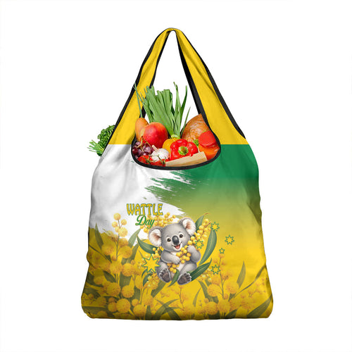 Australia Wattle Day Grocery Bag Acacia Pycnantha Cute Koala