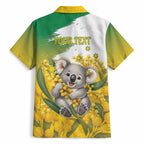 Australia Wattle Day Personalised Hawaiian Shirt Acacia Pycnantha Cute Koala
