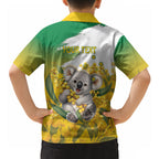 Australia Wattle Day Personalised Hawaiian Shirt Acacia Pycnantha Cute Koala