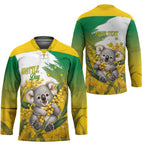 Australia Wattle Day Personalised Hockey Jersey Acacia Pycnantha Cute Koala