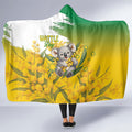 Australia Wattle Day Hooded Blanket Acacia Pycnantha Cute Koala