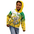 Australia Wattle Day Personalised Kid Hoodie Acacia Pycnantha Cute Koala
