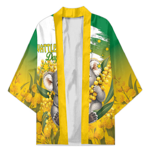 Australia Wattle Day Personalised Kimono Acacia Pycnantha Cute Koala