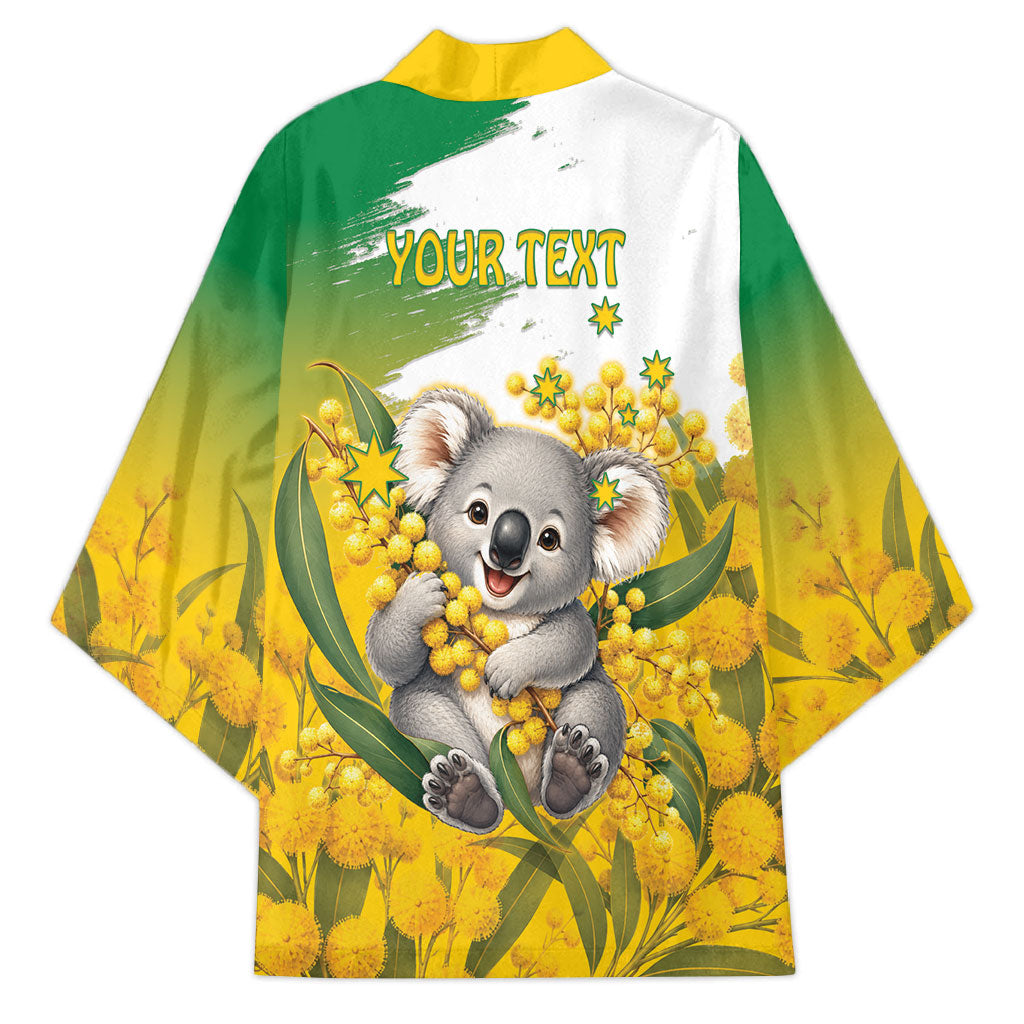 Australia Wattle Day Personalised Kimono Acacia Pycnantha Cute Koala