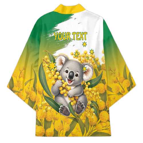 Australia Wattle Day Personalised Kimono Acacia Pycnantha Cute Koala