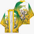 Australia Wattle Day Personalised Kimono Acacia Pycnantha Cute Koala