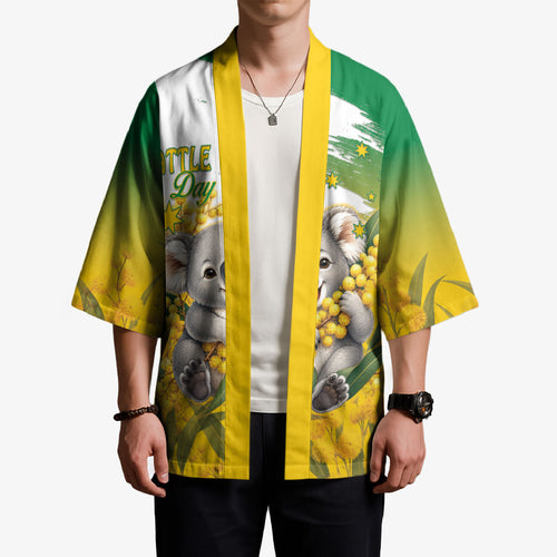 Australia Wattle Day Personalised Kimono Acacia Pycnantha Cute Koala