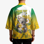 Australia Wattle Day Personalised Kimono Acacia Pycnantha Cute Koala