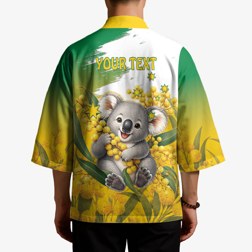 Australia Wattle Day Personalised Kimono Acacia Pycnantha Cute Koala