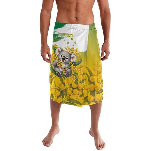 Australia Wattle Day Personalised Lavalava Acacia Pycnantha Cute Koala