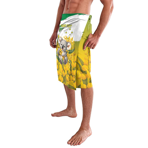 Australia Wattle Day Personalised Lavalava Acacia Pycnantha Cute Koala