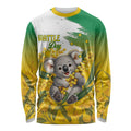 Australia Wattle Day Personalised Long Sleeve Shirt Acacia Pycnantha Cute Koala