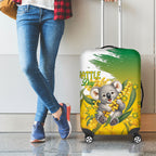 Australia Wattle Day Luggage Cover Acacia Pycnantha Cute Koala