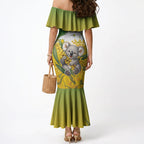 Australia Wattle Day Personalised Mermaid Dress Acacia Pycnantha Cute Koala