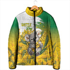 Australia Wattle Day Personalised Padded Jacket Acacia Pycnantha Cute Koala