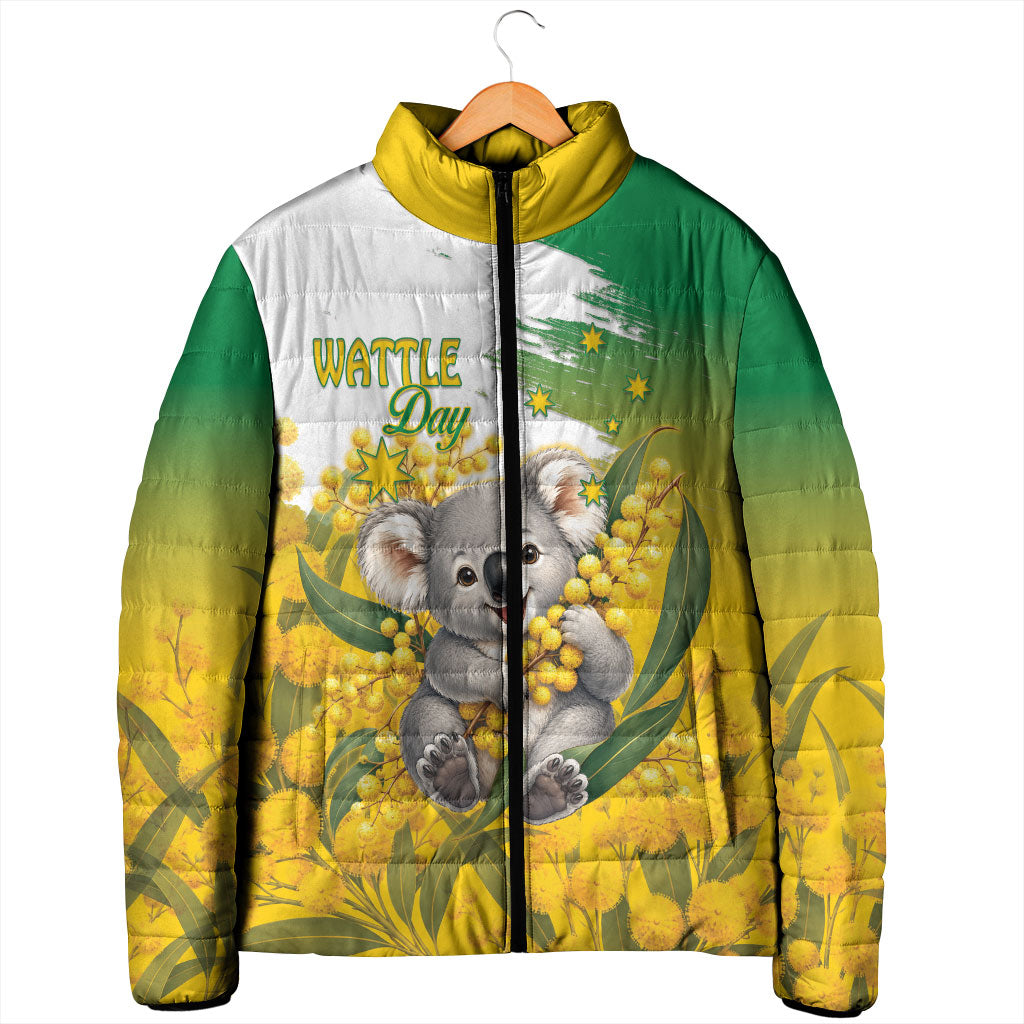 Australia Wattle Day Personalised Padded Jacket Acacia Pycnantha Cute Koala