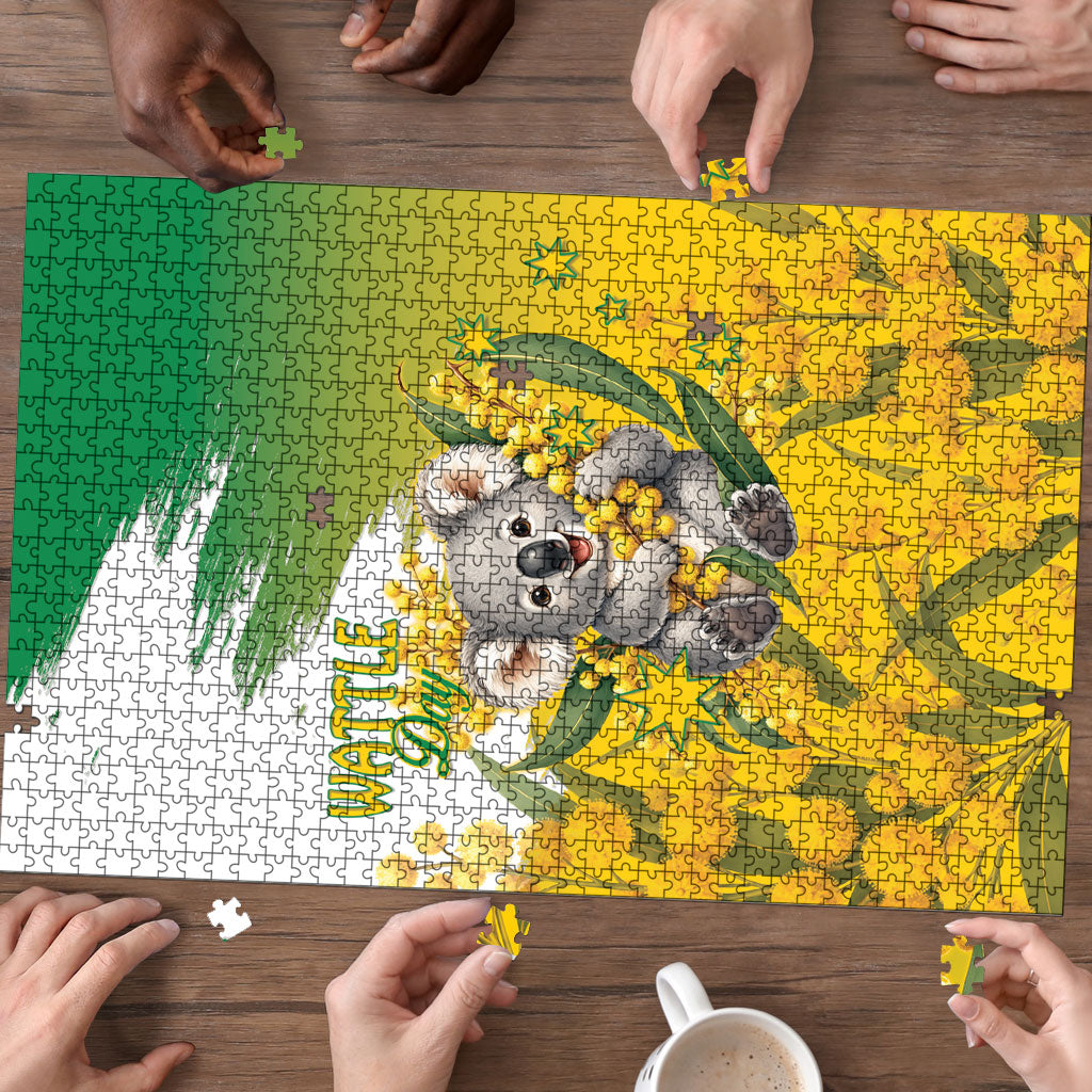 Australia Wattle Day Puzzle Acacia Pycnantha Cute Koala