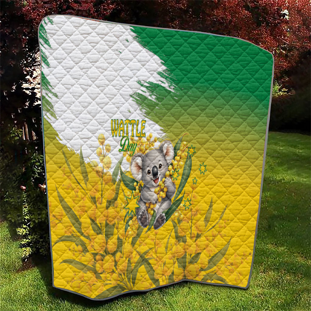 Australia Wattle Day Quilt Acacia Pycnantha Cute Koala