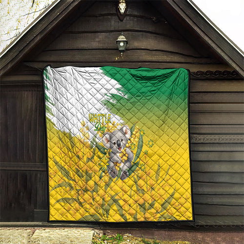Australia Wattle Day Quilt Acacia Pycnantha Cute Koala