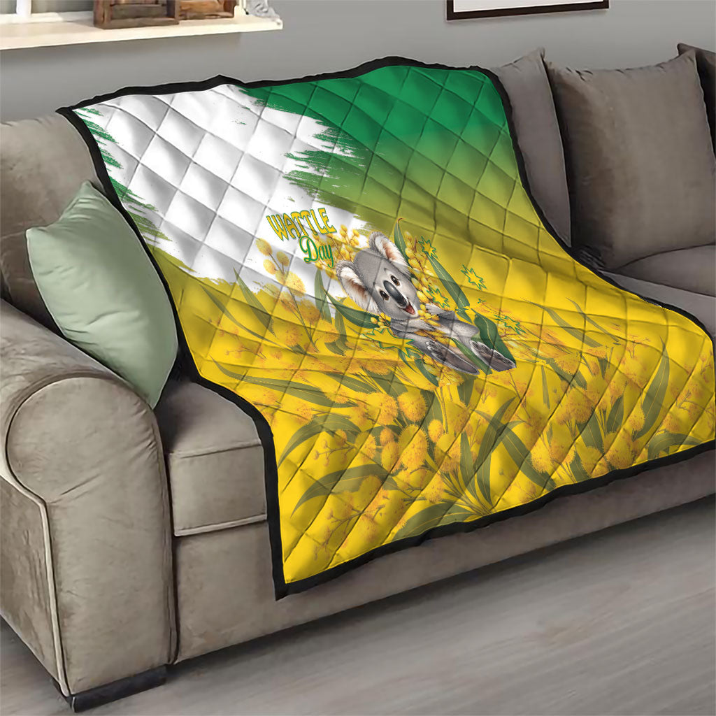 Australia Wattle Day Quilt Acacia Pycnantha Cute Koala