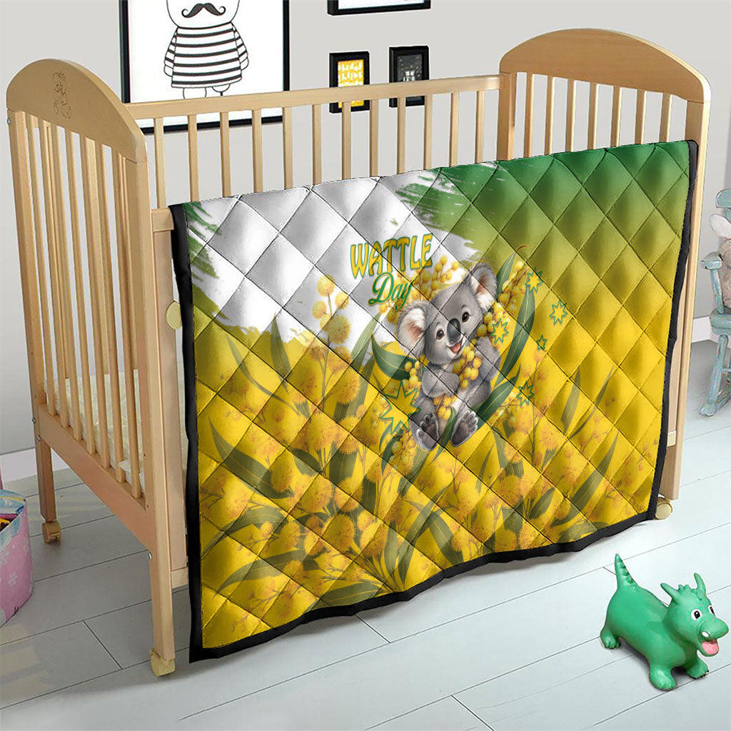 Australia Wattle Day Quilt Acacia Pycnantha Cute Koala