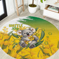 Australia Wattle Day Round Carpet Acacia Pycnantha Cute Koala