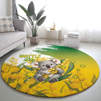 Australia Wattle Day Round Carpet Acacia Pycnantha Cute Koala