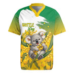 Australia Wattle Day Personalised Rugby Jersey Acacia Pycnantha Cute Koala