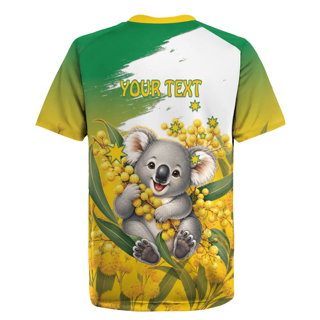 Australia Wattle Day Personalised Rugby Jersey Acacia Pycnantha Cute Koala