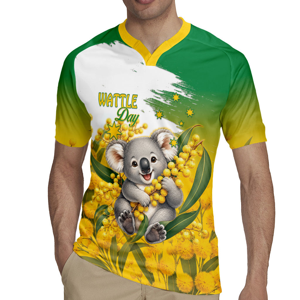 Australia Wattle Day Personalised Rugby Jersey Acacia Pycnantha Cute Koala