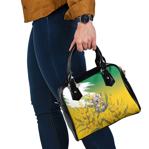 Australia Wattle Day Shoulder Handbag Acacia Pycnantha Cute Koala