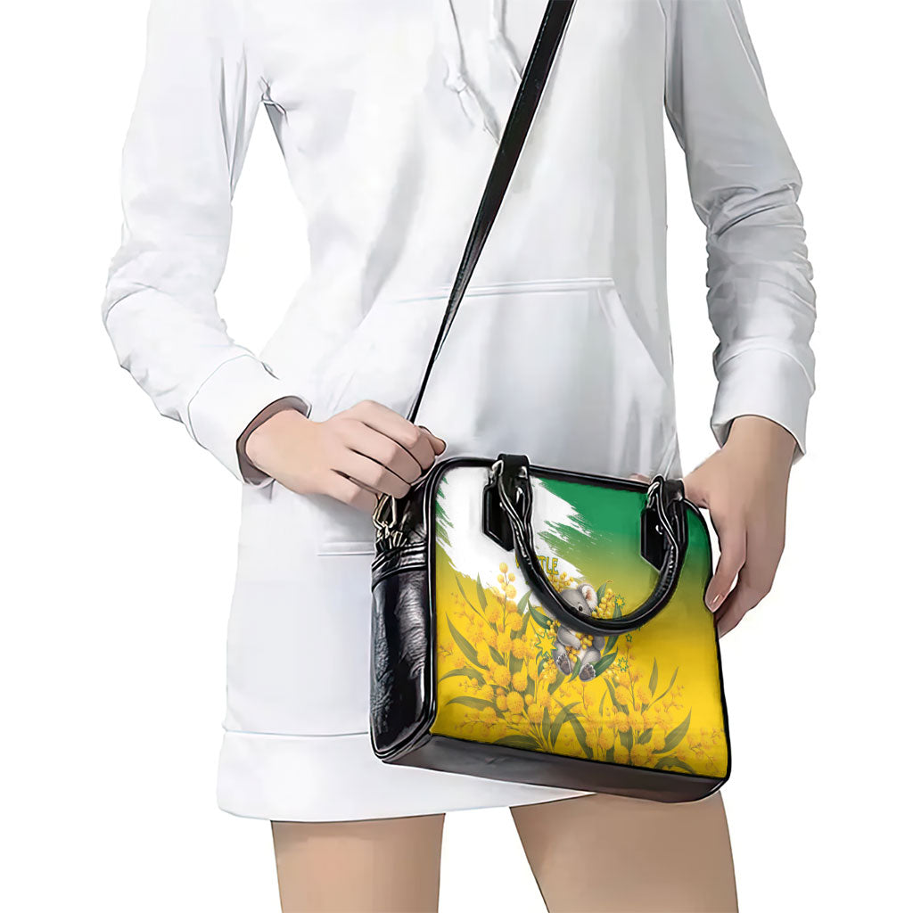 Australia Wattle Day Shoulder Handbag Acacia Pycnantha Cute Koala