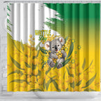 Australia Wattle Day Shower Curtain Acacia Pycnantha Cute Koala