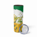 Australia Wattle Day Personalised Skinny Tumbler Acacia Pycnantha Cute Koala