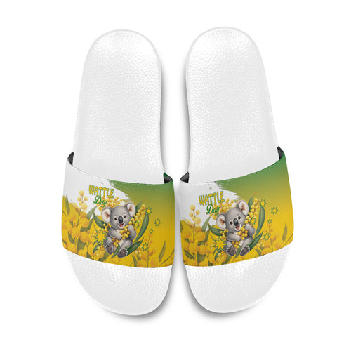 Australia Wattle Day Slide Sandals Acacia Pycnantha Cute Koala