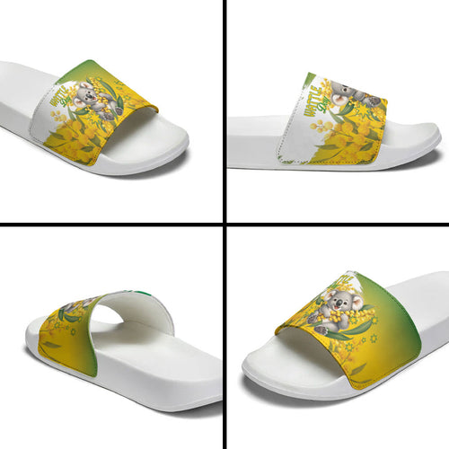 Australia Wattle Day Slide Sandals Acacia Pycnantha Cute Koala