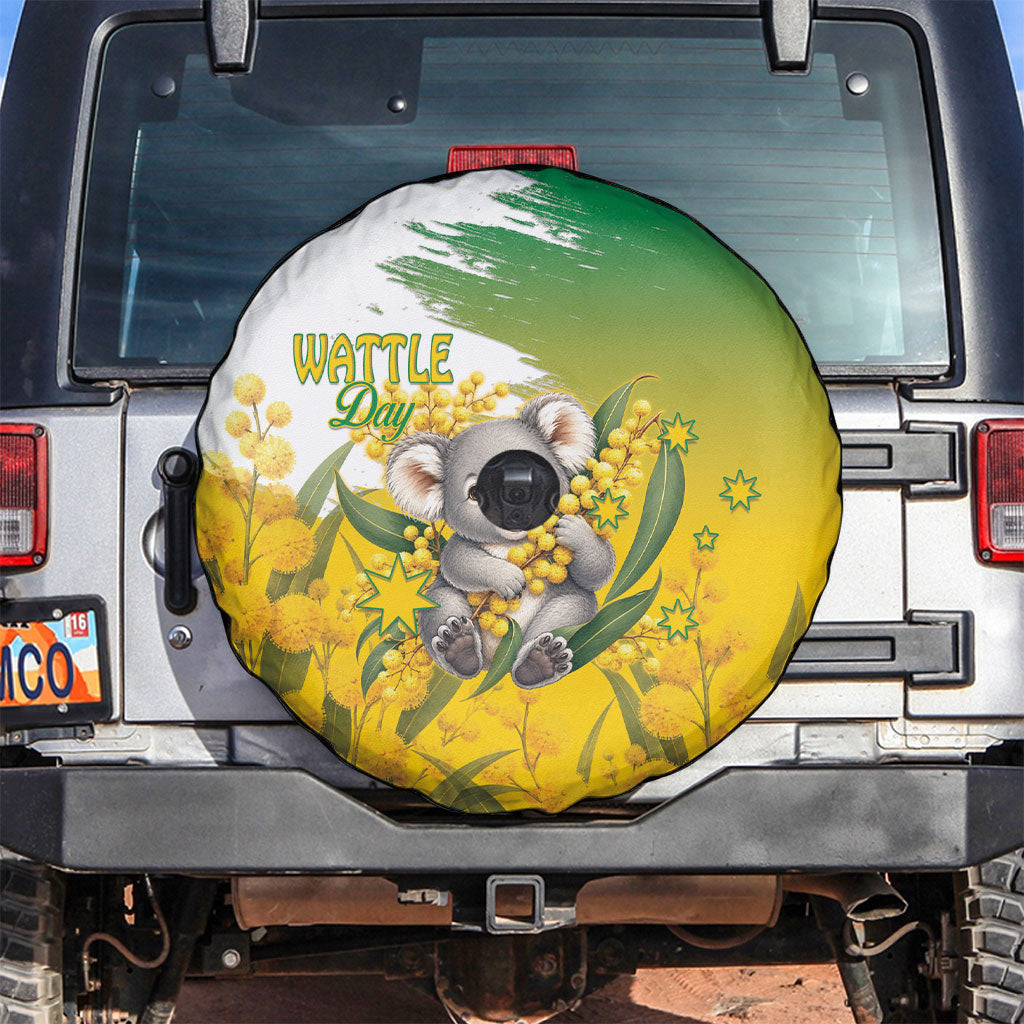 Australia Wattle Day Spare Tire Cover Acacia Pycnantha Cute Koala