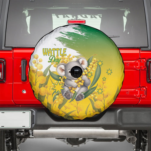 Australia Wattle Day Spare Tire Cover Acacia Pycnantha Cute Koala