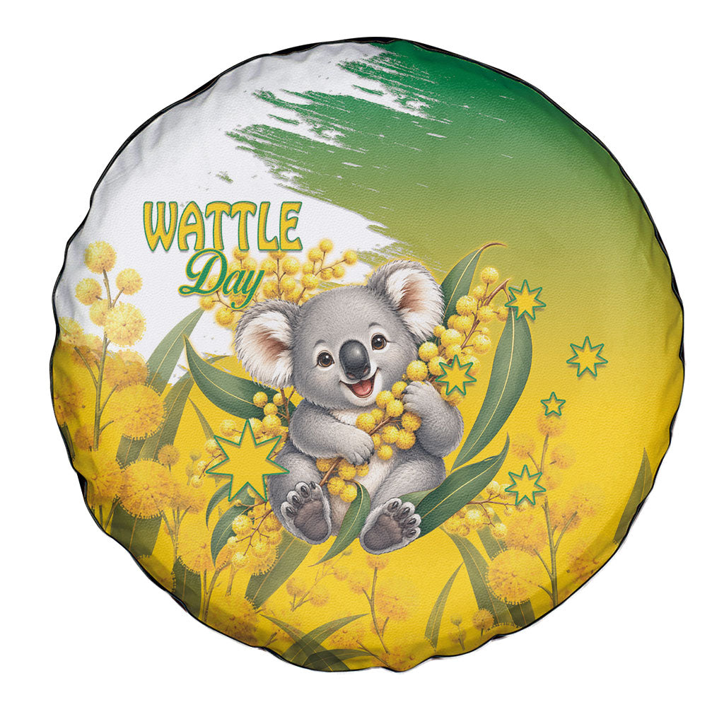 Australia Wattle Day Spare Tire Cover Acacia Pycnantha Cute Koala