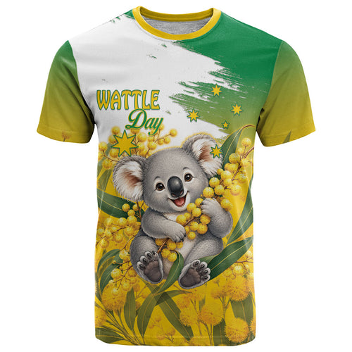 Australia Wattle Day Personalised T Shirt Acacia Pycnantha Cute Koala