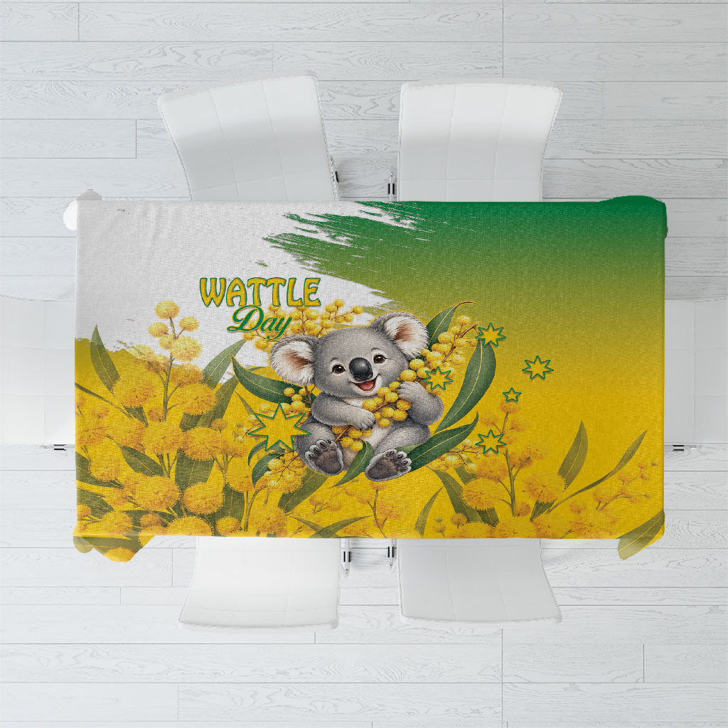 Australia Wattle Day Tablecloth Acacia Pycnantha Cute Koala