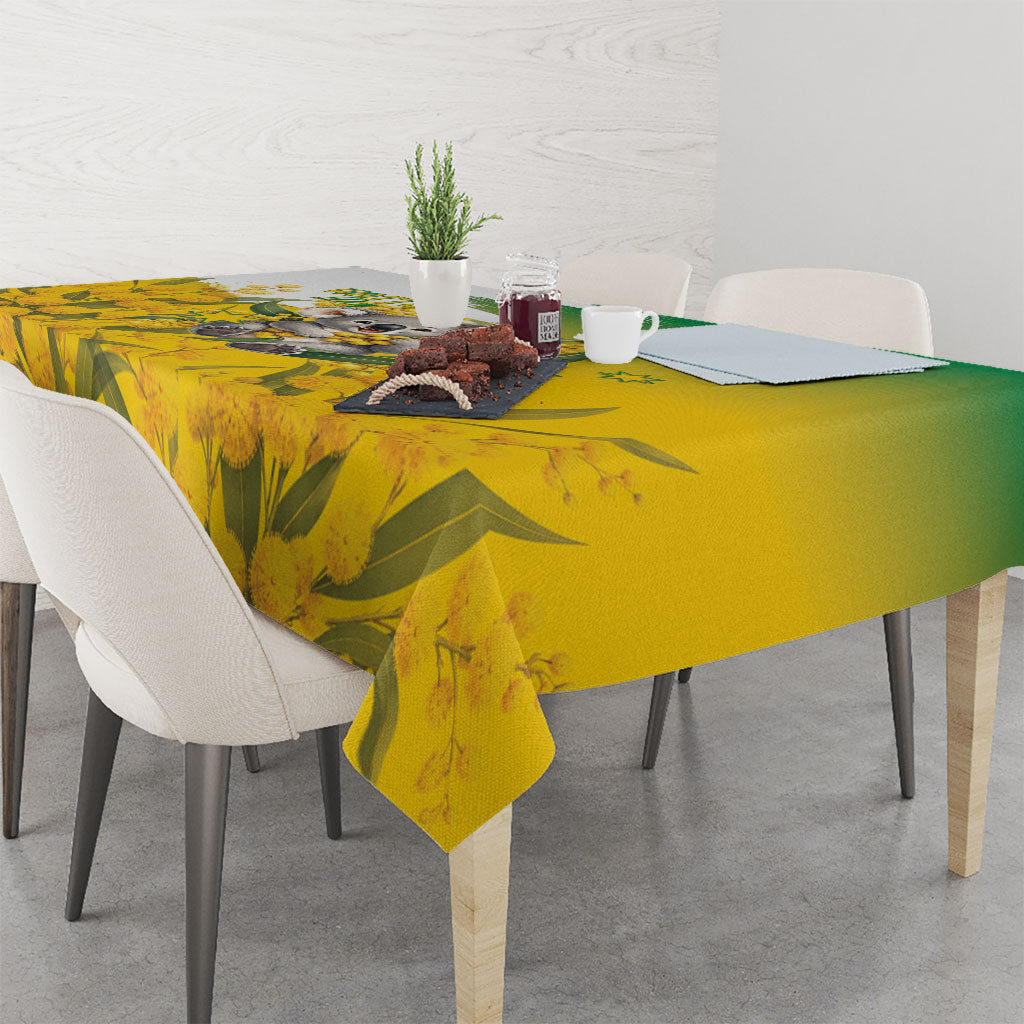 Australia Wattle Day Tablecloth Acacia Pycnantha Cute Koala