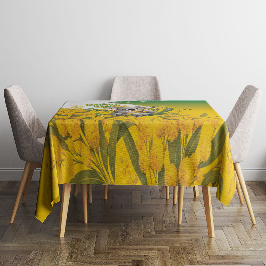 Australia Wattle Day Tablecloth Acacia Pycnantha Cute Koala