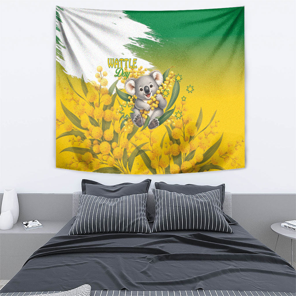 Australia Wattle Day Tapestry Acacia Pycnantha Cute Koala