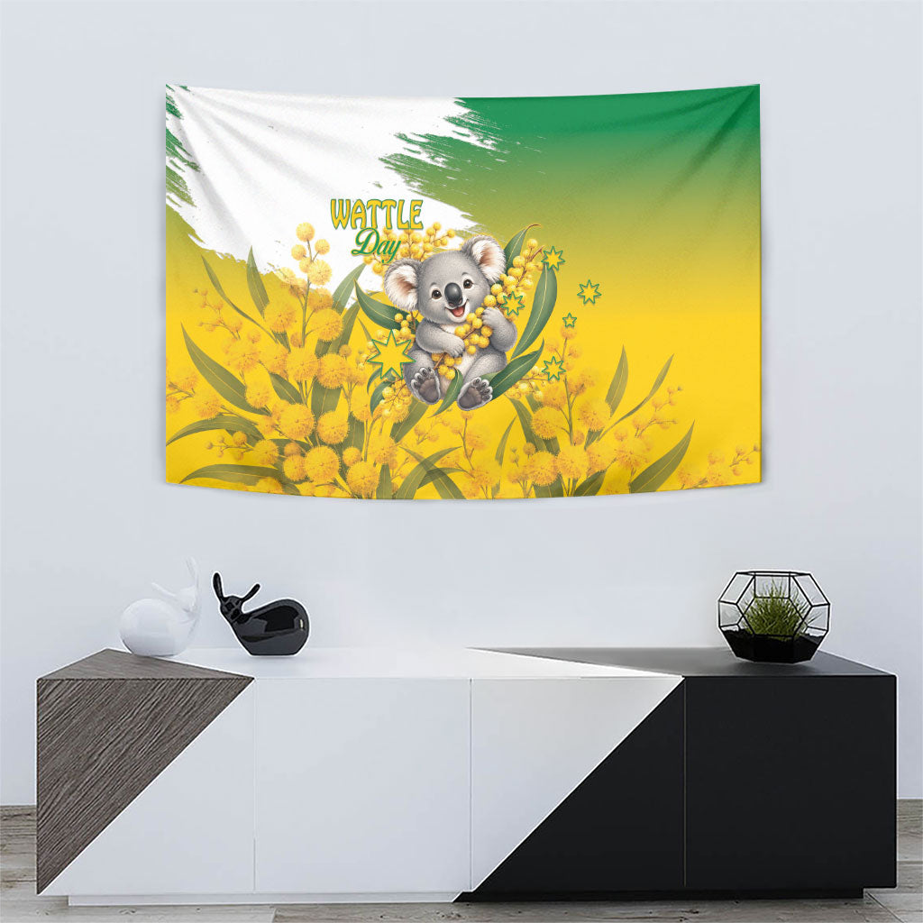 Australia Wattle Day Tapestry Acacia Pycnantha Cute Koala