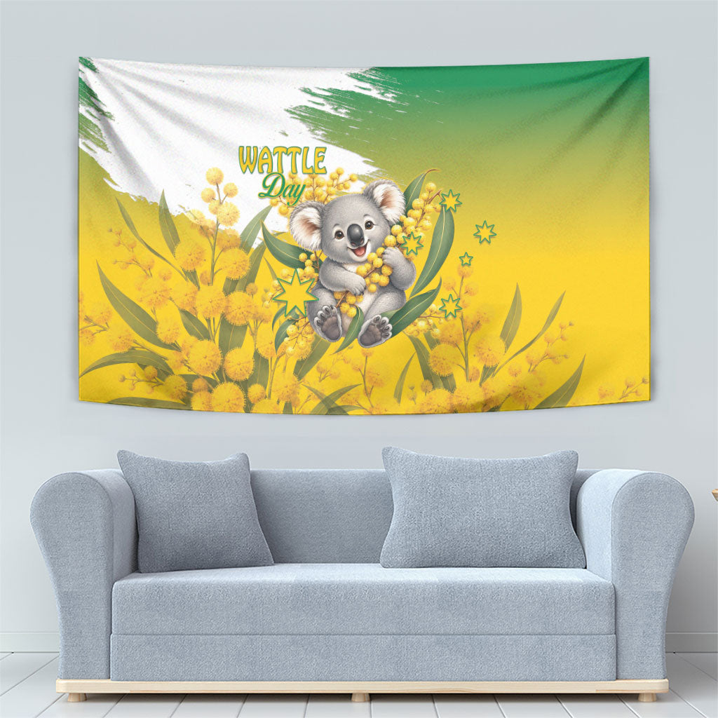 Australia Wattle Day Tapestry Acacia Pycnantha Cute Koala